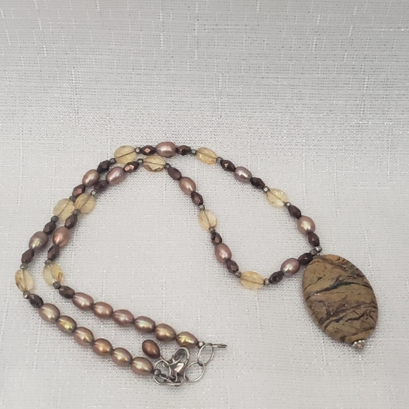 OOAK Sterling Silver/Jasper/Pearl/Citrine … - Picture 9 of 11